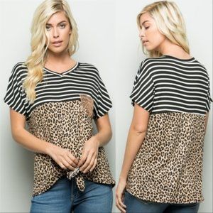 LEOPARD & STRIPED Top